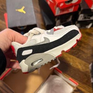 Toddler Nike Air Max Sneakers - Red, Black, and White